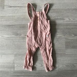 Little Planet Pink Organic Cotton Overalls 18M
